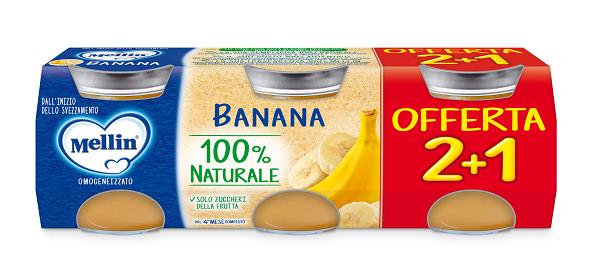 MELLIN OMOGENEIZZATO BANANA 3 PEZZI DA 100 G - farmascienza.it