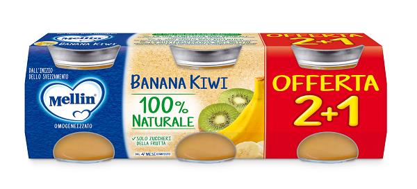 MELLIN OMOGENEIZZATO BANANA KIWI 3 PEZZI DA 100 G - farmascienza.it