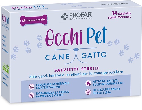 PROFAR OCCHI PET SALVIETTE DETERGENTI LENITIVE E UMETTANTI PER ZONA PERIOCULARE 14 PEZZI STERILI E MONOUSO - farmascienza.it