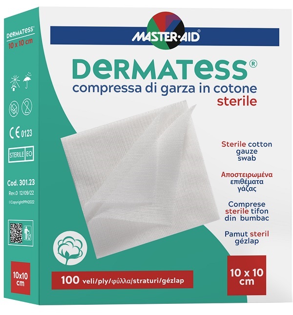 GARZA IDROFILA DERMATESS COTONE 10X10 100 VELI - farmascienza.it
