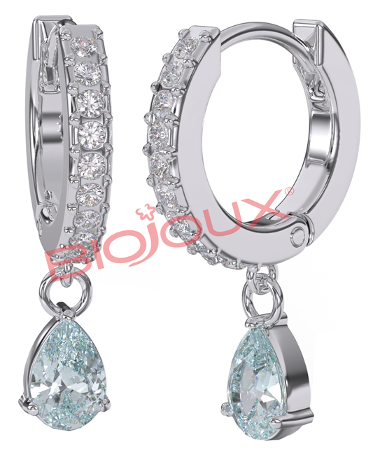 BJT318 ORECCHINI INES AQUA STAINLESS STEEL - farmascienza.it