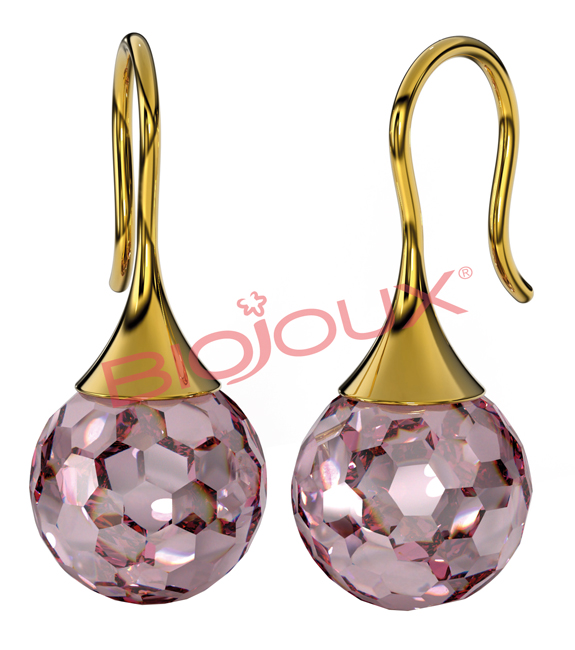 BJT322 ORECCHINI CARMEN ROSA GOLD PLATED - farmascienza.it