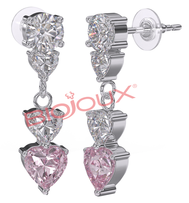 BJT333 ORECCHINI DONNA ROSE STAINLESS STEEL - farmascienza.it