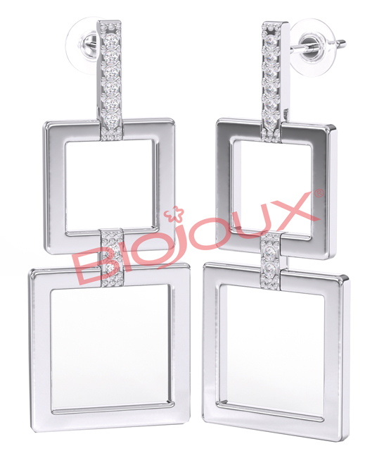 BJT334 ORECCHINI BRENDA 39 MM STAINLESS STEEL - farmascienza.it