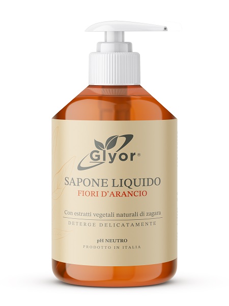 GLYOR SAPONE MANI VISO FIORI D'ARANCIO 500 ML - farmascienza.it