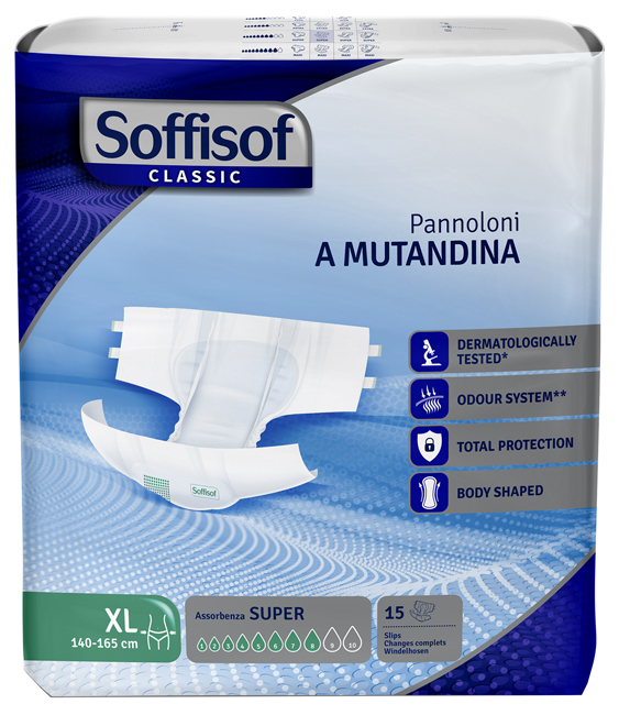 PANNOLINO MUTANDINA SUPER XL CLASSIC SOFFISOF 15 PEZZI - farmascienza.it