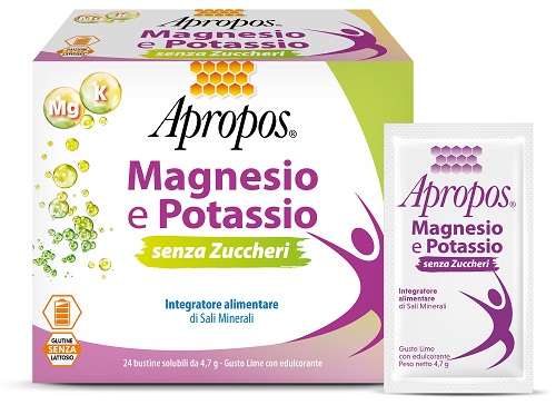 APROPOS MAGNESIO E POTASSIO SENZA ZUCCHERI 24 BUSTINE GUSTO LIME - farmascienza.it