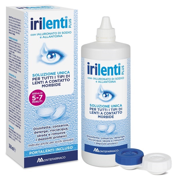 SOLUZIONE UNICA PER LENTI A CONTATTO IRILENTI 360 ML + PORTALENTI - farmascienza.it