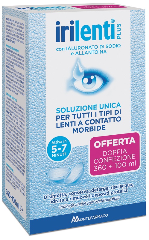 SOLUZIONE UNICA PER LENTI A CONTATTO IRILENTI 2 PEZZI 360 ML + 100 ML - farmascienza.it
