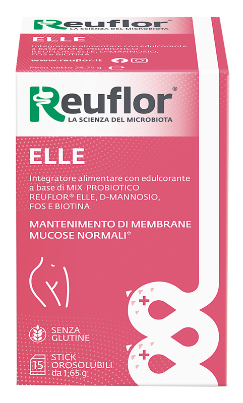 REUFLOR ELLE 15 STICK OROSOLUBILI DA 1,65 G SENZA GLUTINE - farmascienza.it