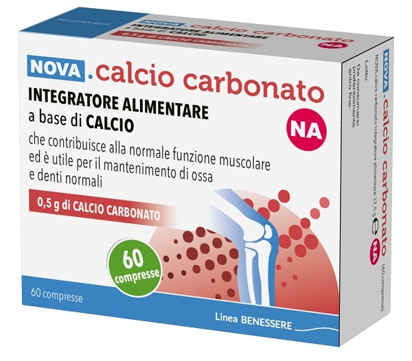 NOVA CALCIO CARBONATO NA 0,5G 60 COMPRESSE - farmascienza.it