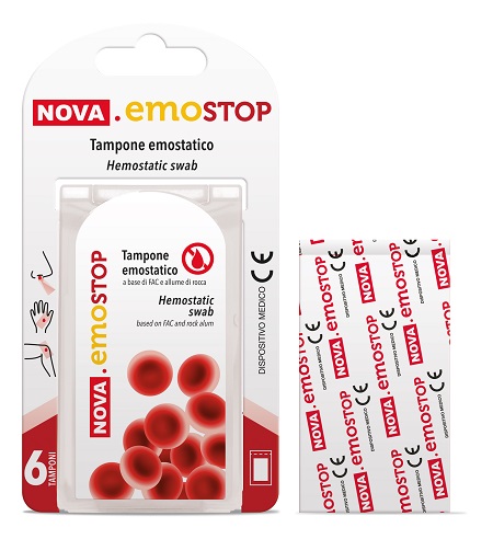 NOVA EMOSTOP TAMPONE EMOSTATICO 6 PEZZI - farmascienza.it