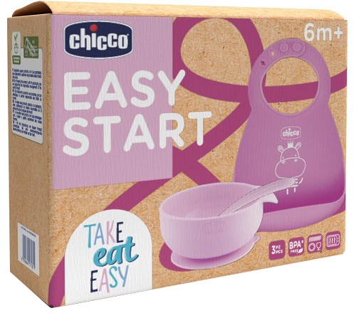 CHICCO SET PAPPA SILICONE 6M+ ROSA - farmascienza.it