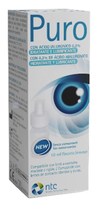 SOLUZIONE STERILE PER USO OFTALMICO PURO IDRATANTE E LUBRIFICANTE 0,2% ACIDO IALURONICO SENZA CONSERVANTI 10 ML - farmascienza.it