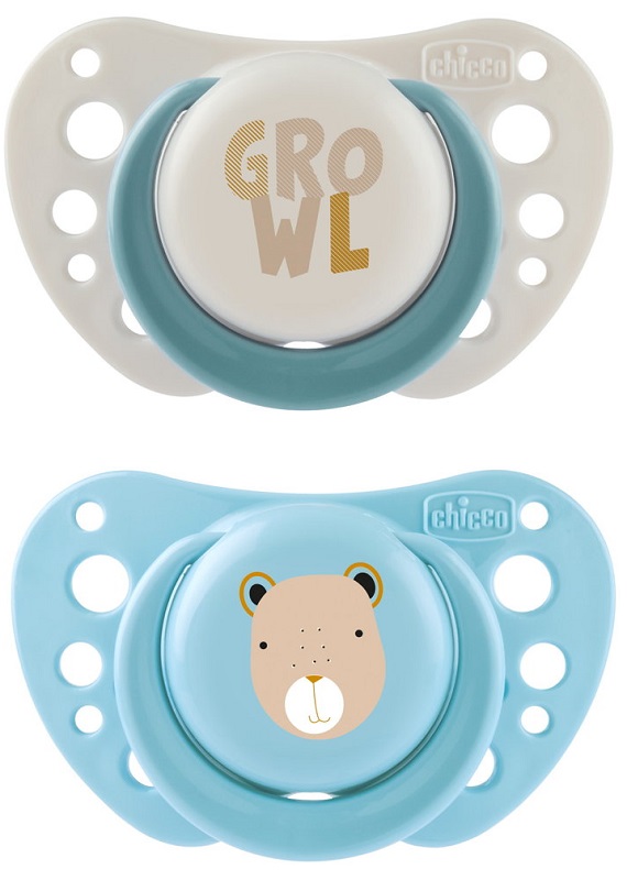 CHICCO SUCCHIETTI AIR AZZURRO SILICONE 2-6 MESI 2 PEZZI - farmascienza.it