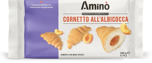 AMINO' CORNETTO ALBICOCCA 4 PEZZI DA 55 G - farmascienza.it