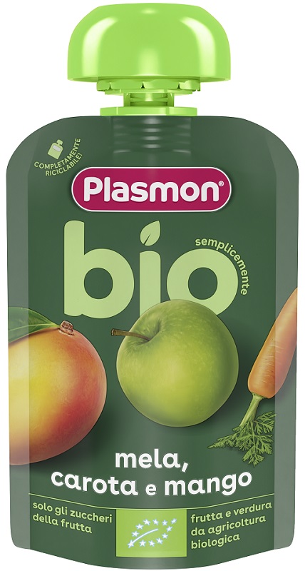 PLASMON MELA CAROTA MANGO BIO POUCHES 100 G - farmascienza.it
