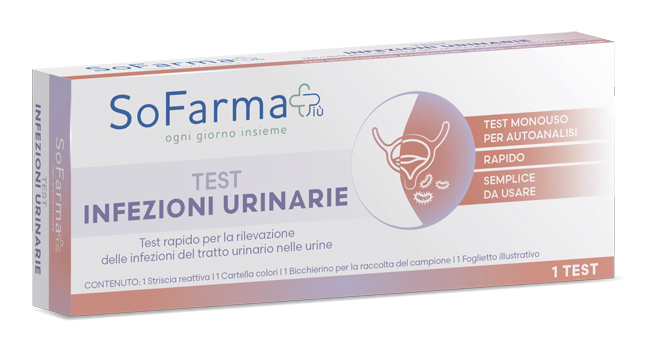 TEST AUTODIAGNOSTICO RAPIDO INFEZIONI URINARIE SOFARMAPIU' - farmascienza.it