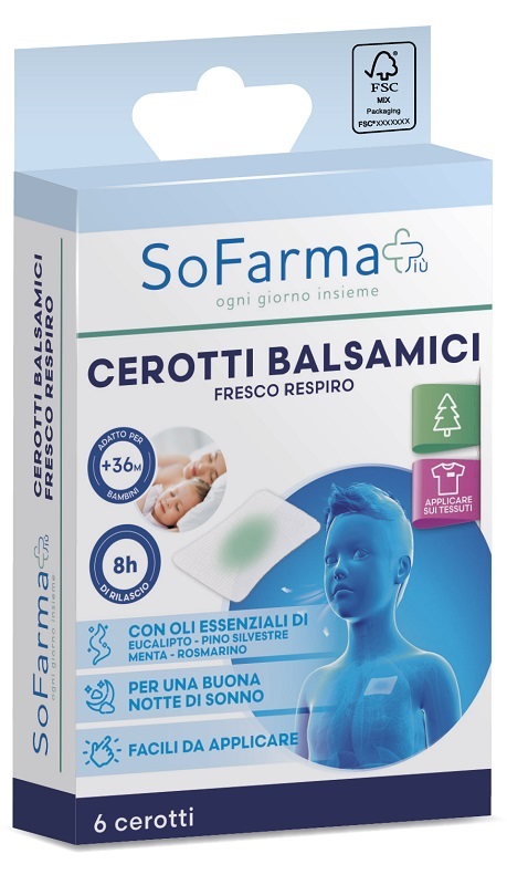 CEROTTO BALSAMICO FRESCO RESPIRO 6 PEZZI SOFARMAPIU' - farmascienza.it