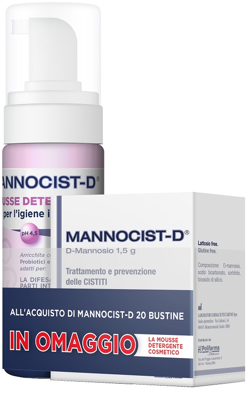 MANNOCIST-D 20 BUSTE + MANNOCIST-D MOUSSE DETERGENTE ANTIBATTERICO 150 ML IN OMAGGIO - farmascienza.it