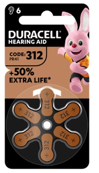 DURACELL EASY TAB 312 MARRONE BATTERIA PER APPARECCHIO ACUSTICO 6 PEZZI - farmascienza.it