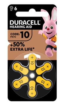 DURACELL EASY TAB 10 GIALLO BATTERIA PER APPARECCHIO ACUSTICO 6 PEZZI - farmascienza.it