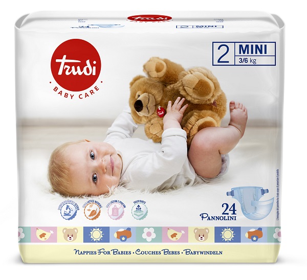 TRUDI BABY CARE PANNOLINI MINI 3/6 KG 24 PEZZI - farmascienza.it