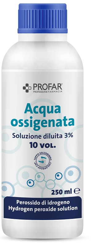 PROFAR ACQUA OSSIGENATA SOLUZIONE DILUITA 3% 10 VOLUMI 250 ML - farmascienza.it