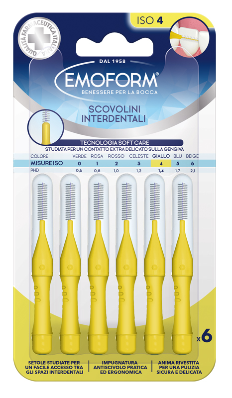 EMOFORM SCOVOLINO ISO 4 GIALLO 6 PEZZI - farmascienza.it