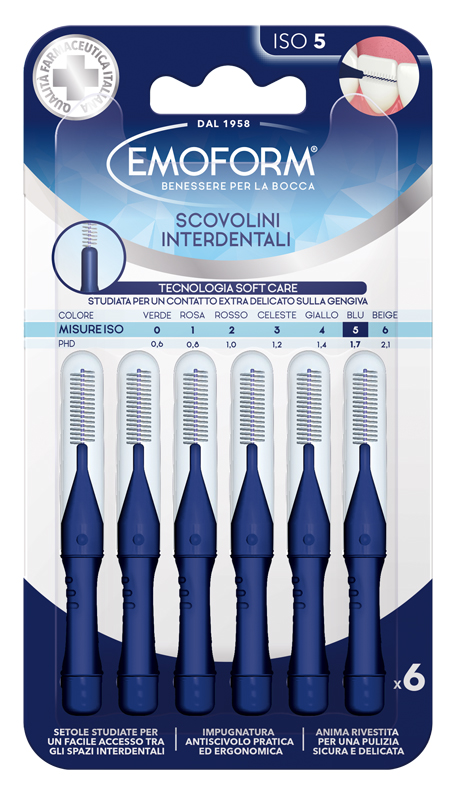 EMOFORM SCOVOLINO ISO 5 BLU 6 PEZZI - farmascienza.it