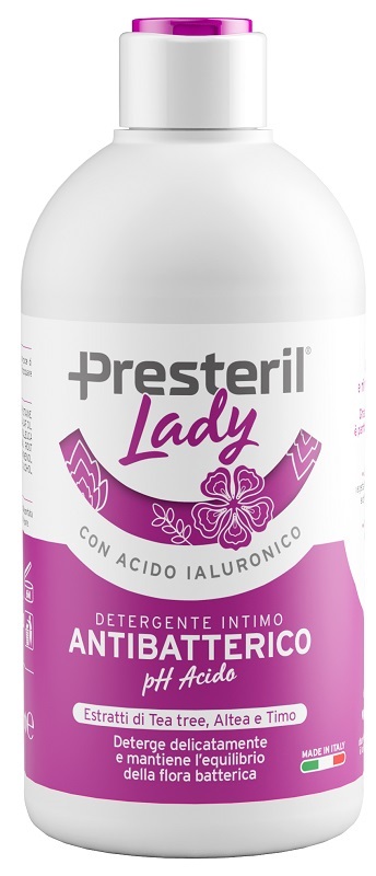 PRESTERIL LADY DETERGENTE INTIMO ANTIBATTERICO/PH ACIDO 500  ML - farmascienza.it