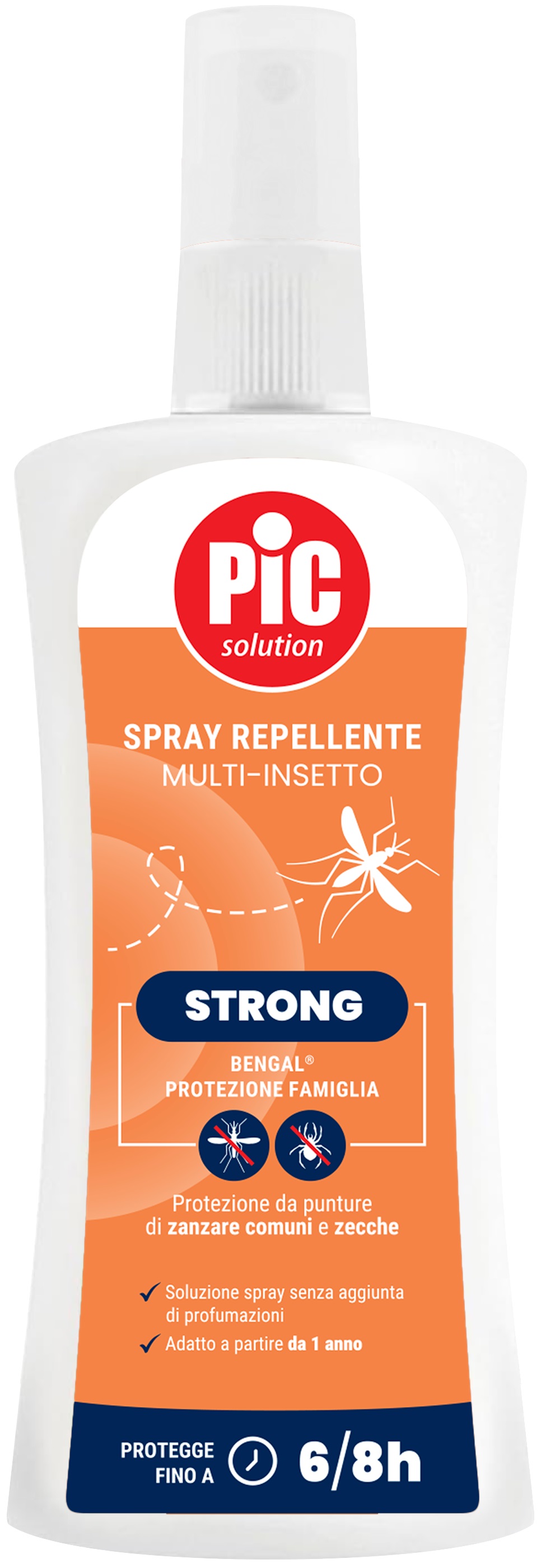 PIC SOLUTION BENGAL STRONG PROTEZIONE FAMIGLIA SPRAY REPELLENTE MULTI INSETTO 100 ML - farmascienza.it