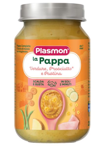 PLASMON LA PAPPA VERDURE PROSCIUTTO E PASTINA 200 G - farmascienza.it