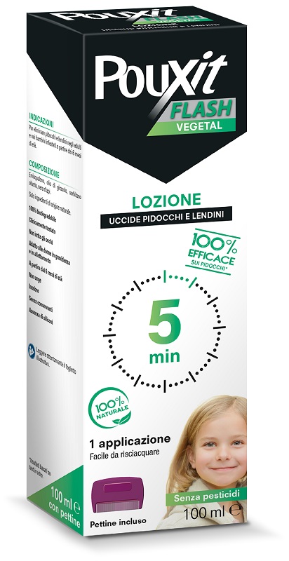 POUXIT FLASH VEGETAL LOZIONE PIDOCCHI E LENDINI 100 ML CON PETTINE - farmascienza.it