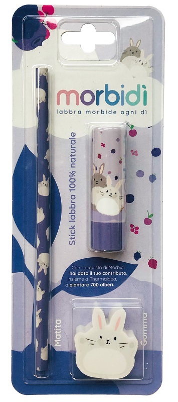 MORBIDI' KIT DISEGNO FRUTTI DI BOSCO STICK LABBRA + MATITA + GOMMA DA CANCELLARE - farmascienza.it