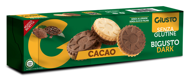 GIUSTO SENZA GLUTINE BIGUSTO DARK NEW 120 G - farmascienza.it
