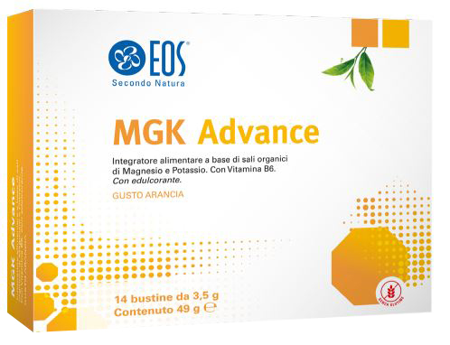 EOS MGK ADVANCE 14 BUSTINE DA 3,5 G GUSTO ARANCIA CON EDULCORANTE SENZA GLUTINE - farmascienza.it