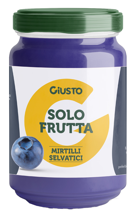 GIUSTO SOLO FRUTTA CONFETTURA MIRTILLI SELVATICI 220 G - farmascienza.it