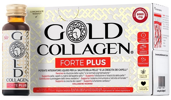 GOLD COLLAGEN FORTE PLUS 10 FLACONCINI DA 50 ML 8G COLLAGENE - farmascienza.it