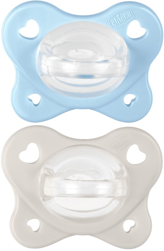 CHICCO DUAL SOFT SUCCHIETTO AZZURRO 2-6 MESI 2 PEZZI - farmascienza.it