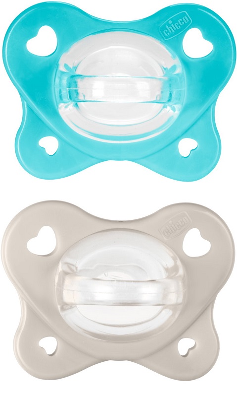 CHICCO DUAL SOFT SUCCHIETTO AZZURRO 6-16 MESI 2 PEZZI - farmascienza.it