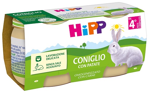 HIPP OMOGENEIZZATO CONIGLIO CON PATATE 2 PEZZI DA 80 G - farmascienza.it