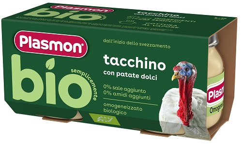 PLASMON BIO OMOGENEIZZATO TACCHINO CON PATATE DOLCI 2 PEZZI - farmascienza.it