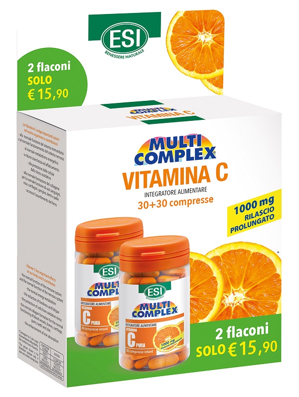 ESI VITAMINA C 1000MG RILASCIO PROLUNGATO 30+30 COMPRESSE SENZA GLUTINE - farmascienza.it