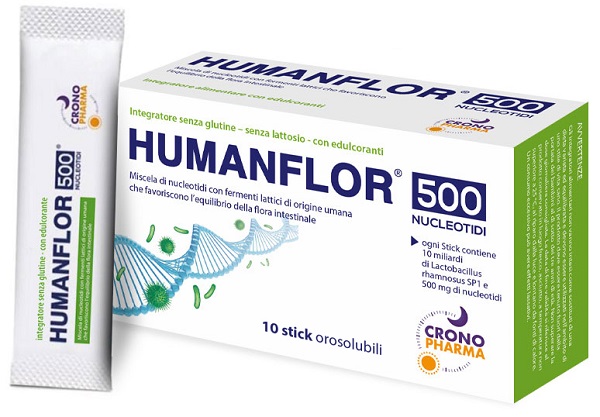 HUMANFLOR 500 NUCLEOTIDI 10 STICK OROSOLUBILI DA 1,5 G - farmascienza.it