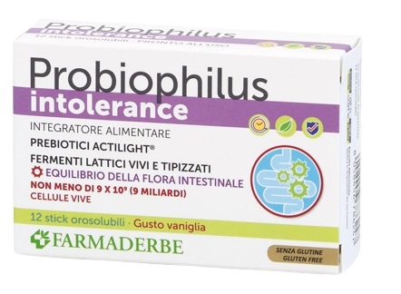 PROBIOPHILUS INTOLLERANCE 12 STICK PACK - farmascienza.it