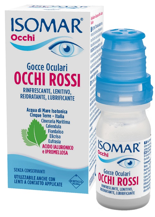 ISOMAR OCCHI ROSSI GOCCE OCULARI ACIDO IALURONICO 0,20% 10 ML - farmascienza.it