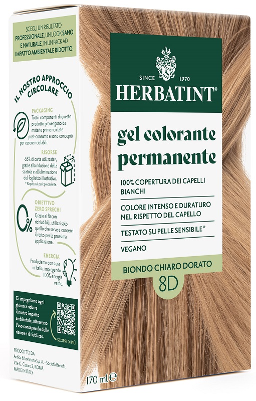 HERBATINT 8D BIONDO CHIARO DORATO 170 ML - farmascienza.it