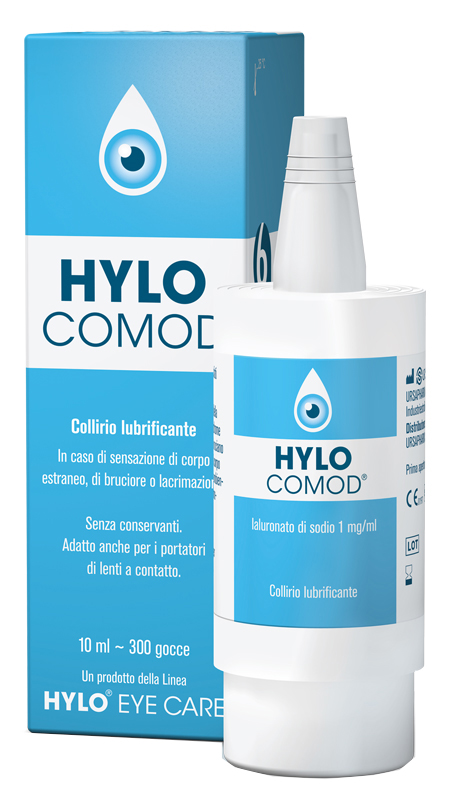 HYLO-COMOD GOCCE OCULARI IALURONATO DI SODIO 0,1% FLACONCINO 10 ML - farmascienza.it