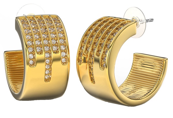BJT363 ORECCHINO ELDWYN GOLD PLATED - farmascienza.it